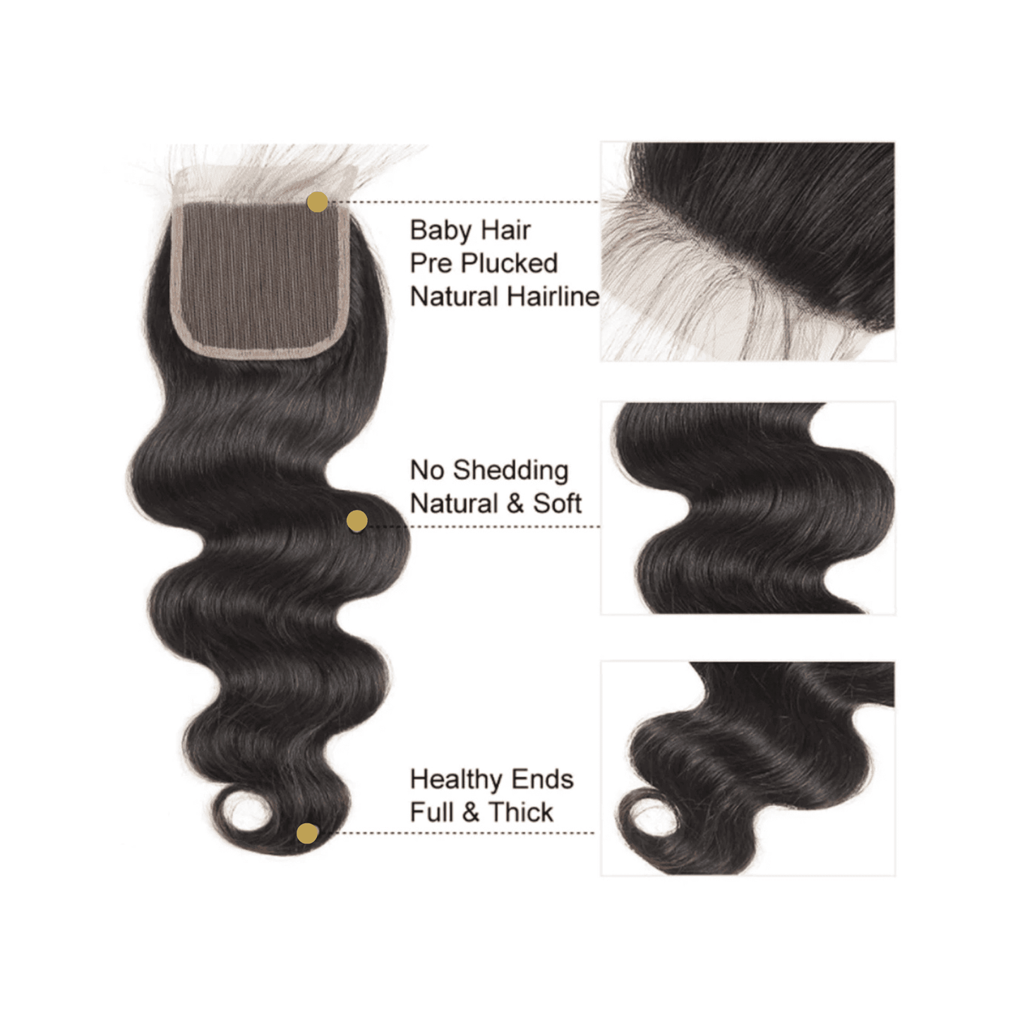 6X6 HD Lace Closure Body Wave - CAPD INSPIRED HAIR INC.