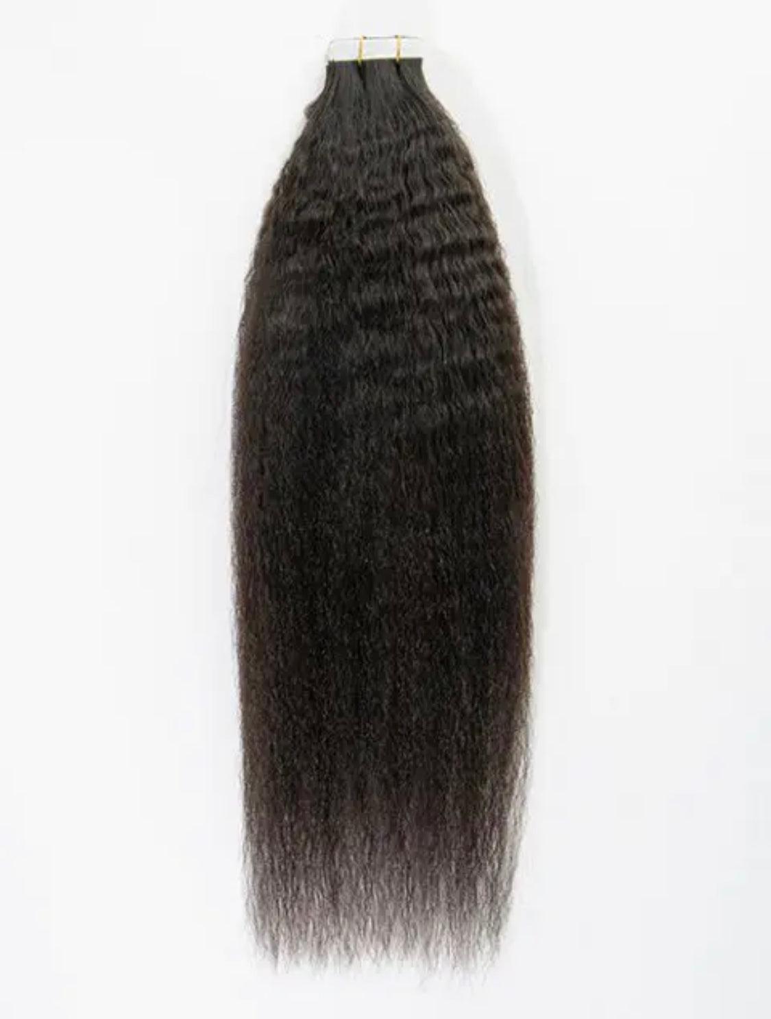 Tape-In Hair Extensions-Kinky Straight - CAPD INSPIRED HAIR INC.